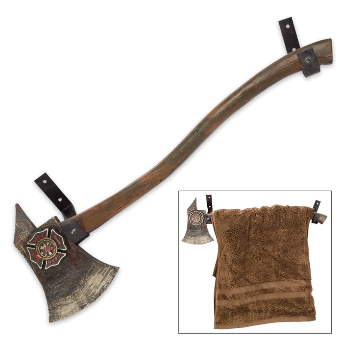 Firefighter's Axe Towel Holder