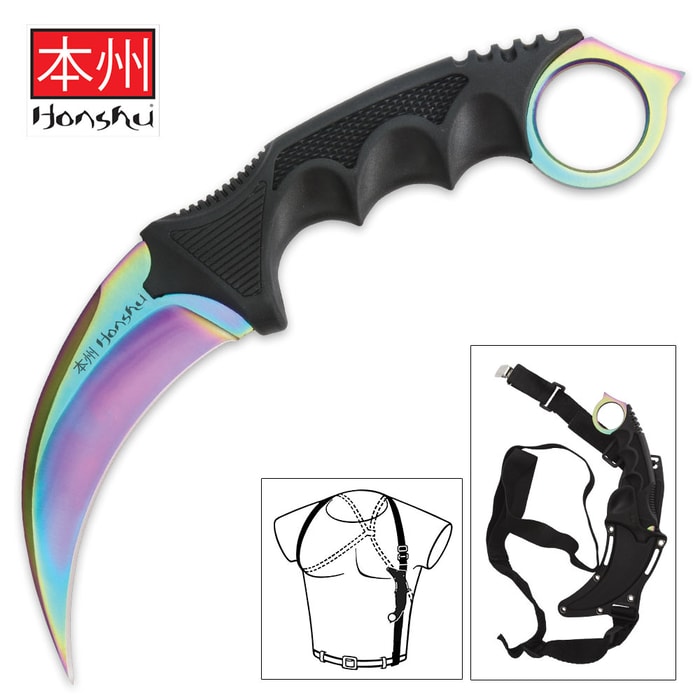 Case Hardened Honshu Karambit With Shoulder Harness