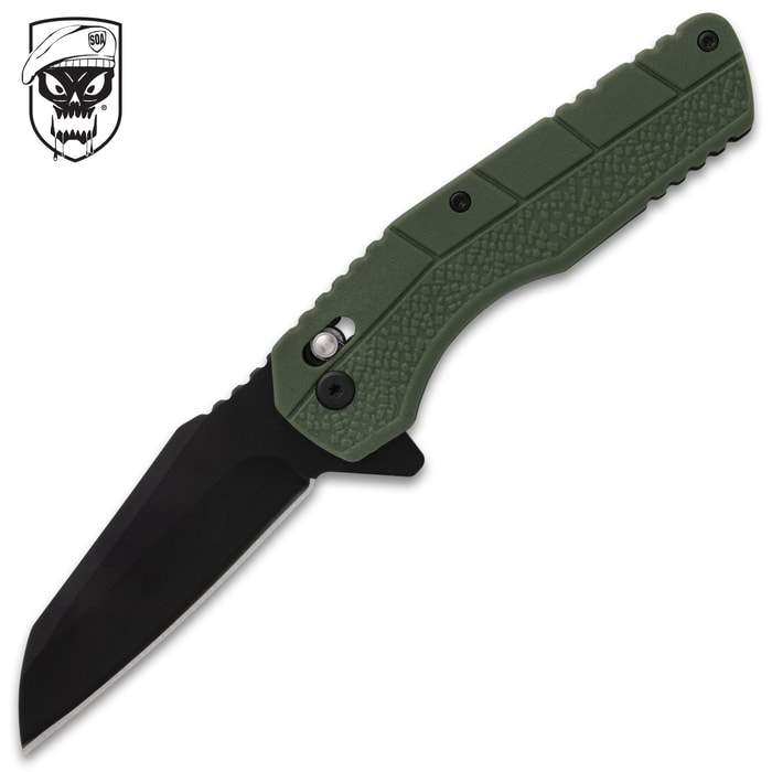 SOA Nomad Wharncliffe EDC Folding Pocket Knife Green