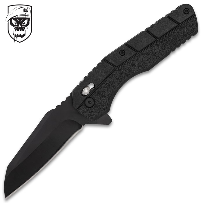 SOA Nomad EDC Folding Knife Black Wharncliffe Blade