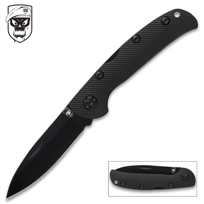 S.O.A. Apex Black Folding Pocket Knife