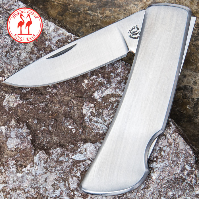 Kissing Crane Mini Satin Smooth Pocket Knife