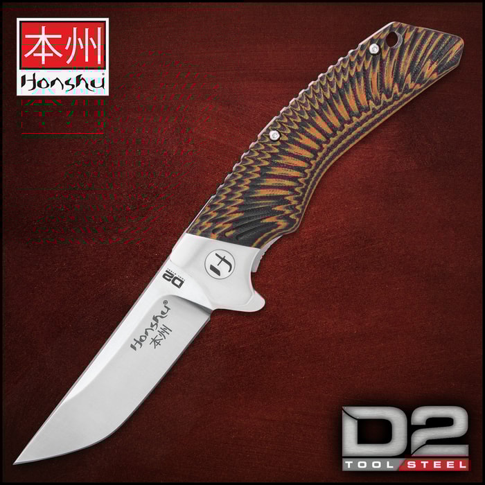 The Sekyuriti Ball Bearing Pocket Knife in its deployed position