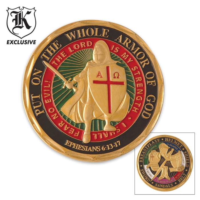 Armor of God Challenge Coin Good Luck Charm