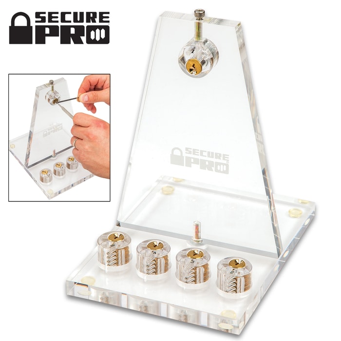 Secure Pro Lockpicking School Kit - Lock Picking Guide, Keyed Practice Locks, Lock Picking Tools, Master Key