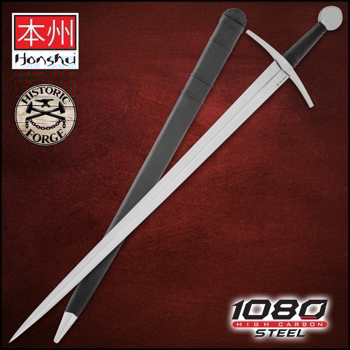 The Honshu Historic Forge 15th C. Arming Sword and scabbard.