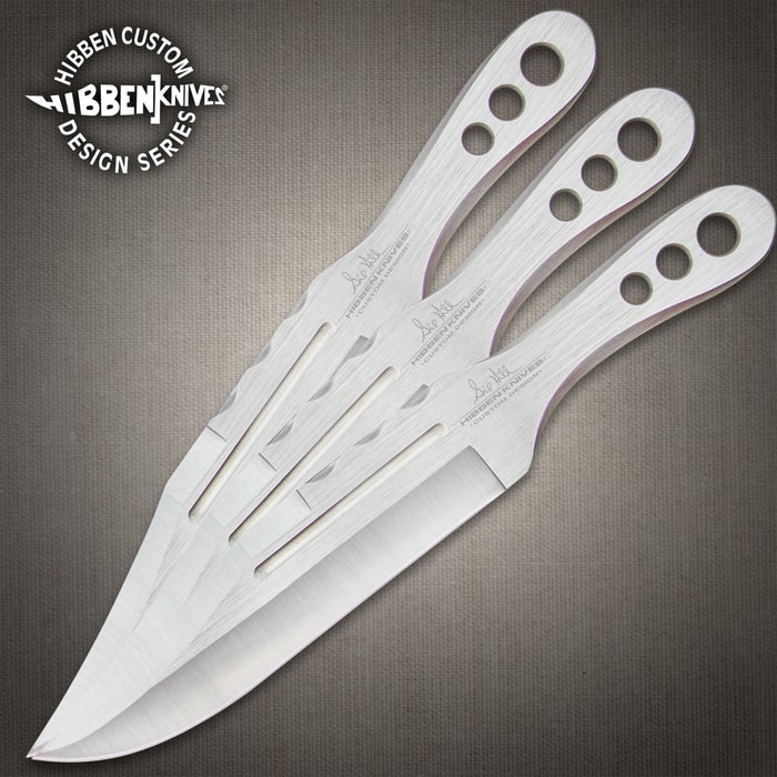 You can expect to improve your throwing skills when you practice with our Hibben Throwing Knives Triple Set