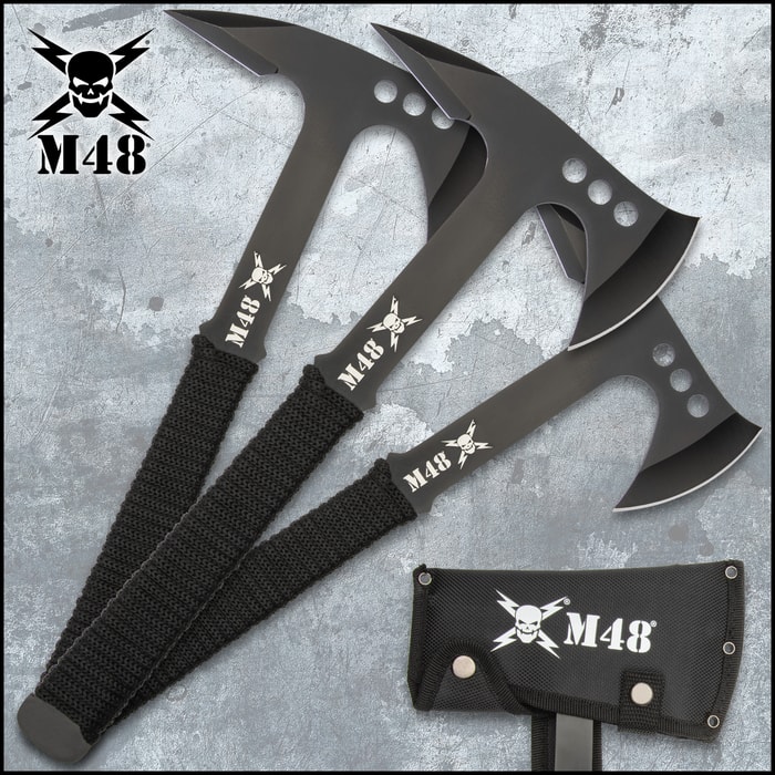 The set will allow you to throw just like a professional with each of the three axes perfectly balanced in weight and design