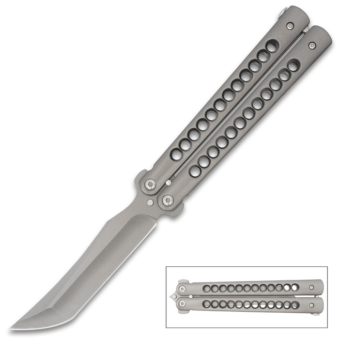 Classic Grey Butterfly Knife