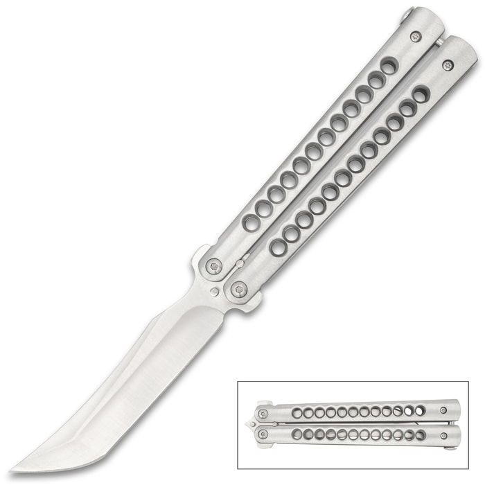 Classic Silver Butterfly Knife