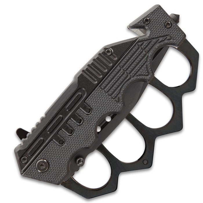Jungle Hunter Black Folding Knuckle Knife
