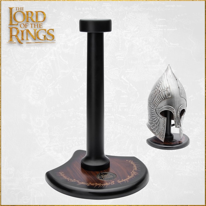 The Lord of the Rings Display Stand shown by itself and in use