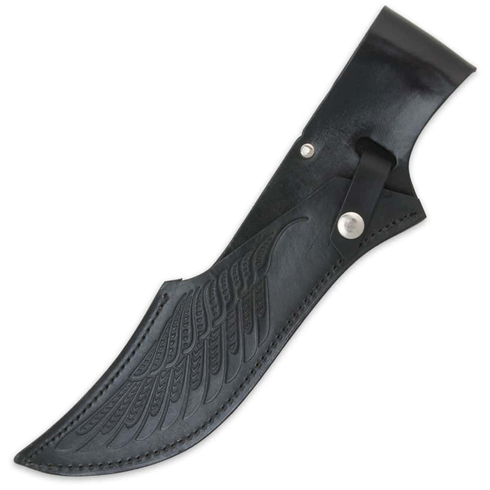 BKD126 Black Leather Fixed Blade Knife Sheath Free Shipping!