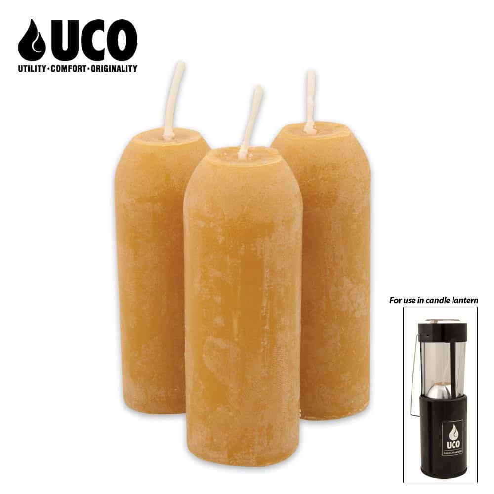 UCO 12 hour Beeswax Candles 3 Pack Free Shipping!