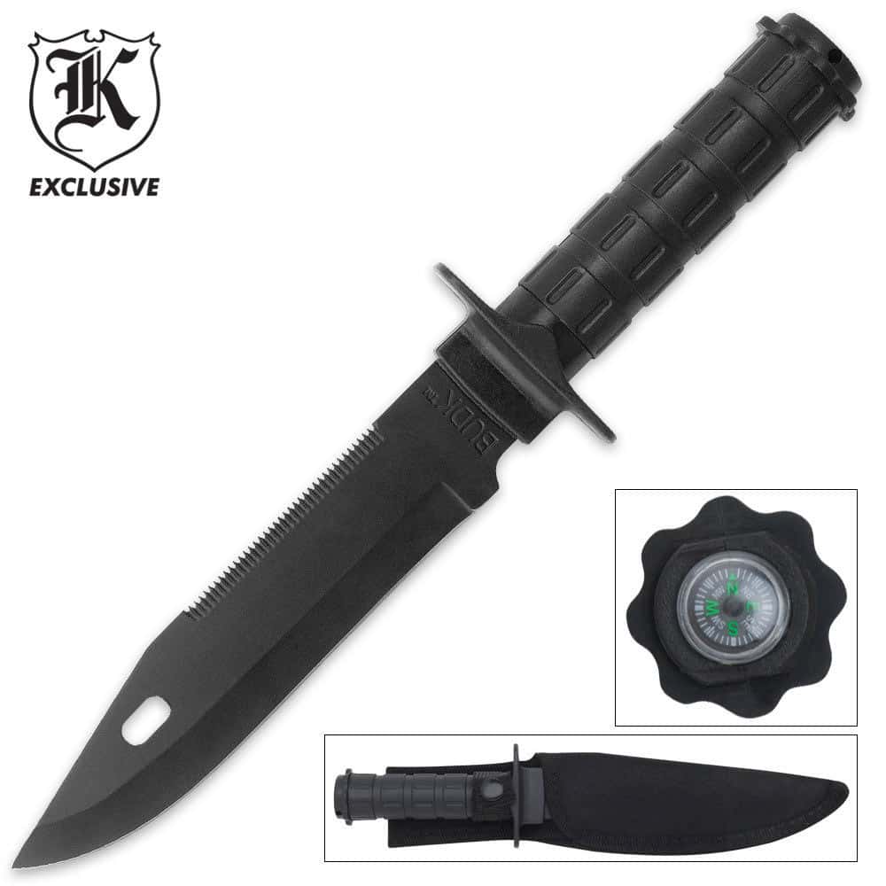 Budk Hollow Handle Survival Knife Free Shipping