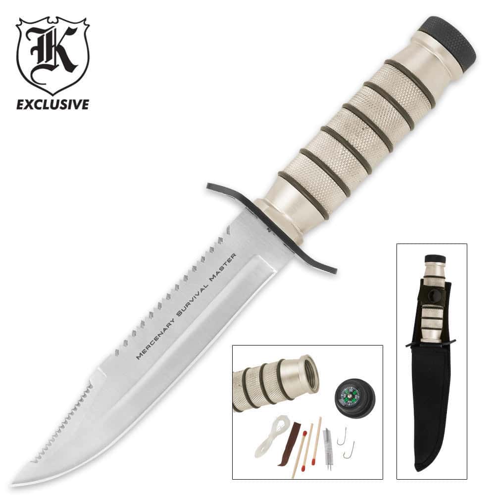 Mercenary Survival Master Knife With Hollow Handle Free Shipping mercenary-survival-master-knife-with-hollow-handle-free-shipping