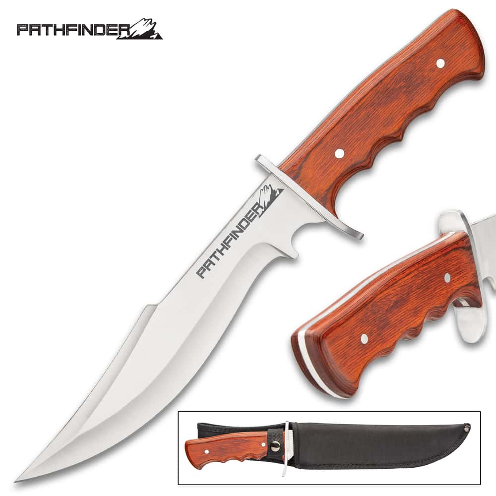Pathfinder Fixed Blade Knife With Sheath Free Shipping