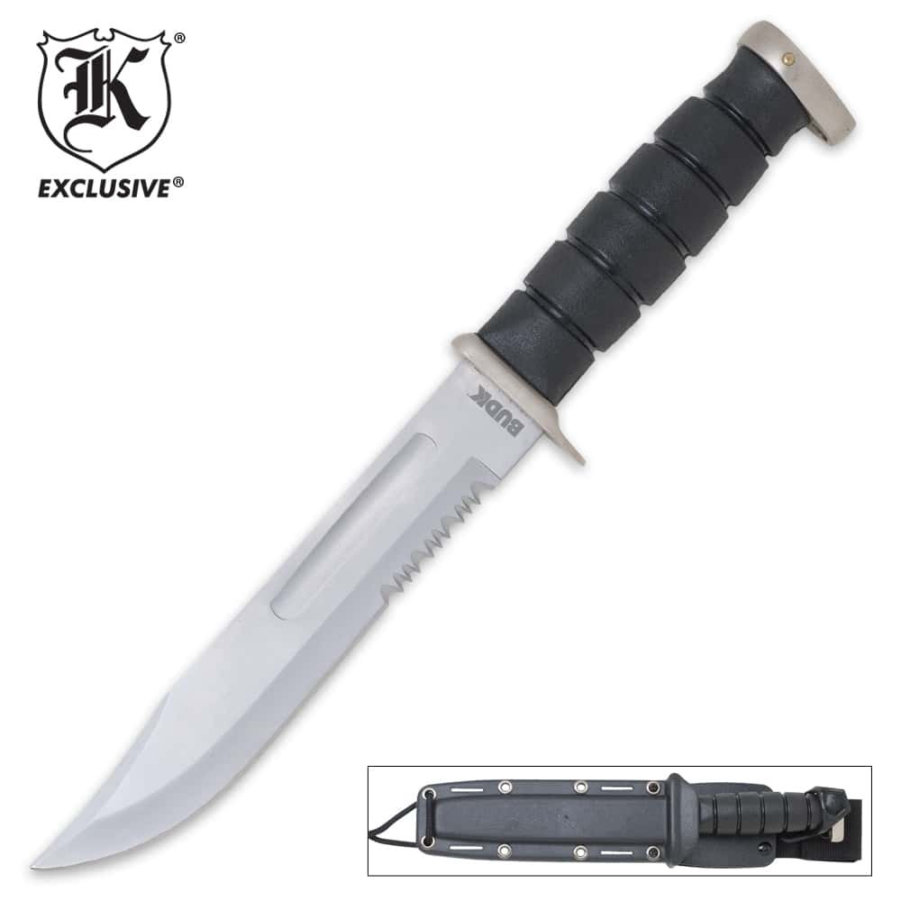 Vietnam War Serrated Bowie Knife And Molded Free Shipping