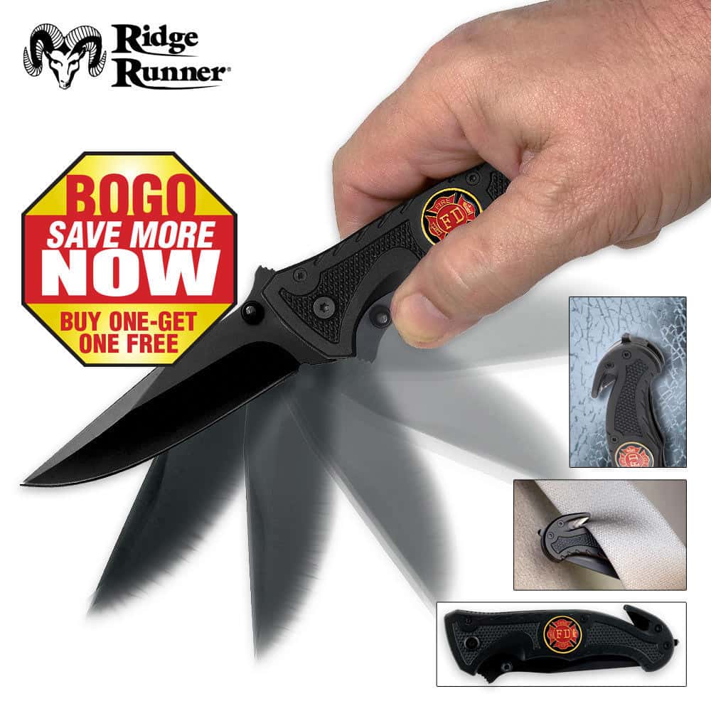 Ridge Runner Firefighter Assisted Opening Pocket Knife Free Shipping!