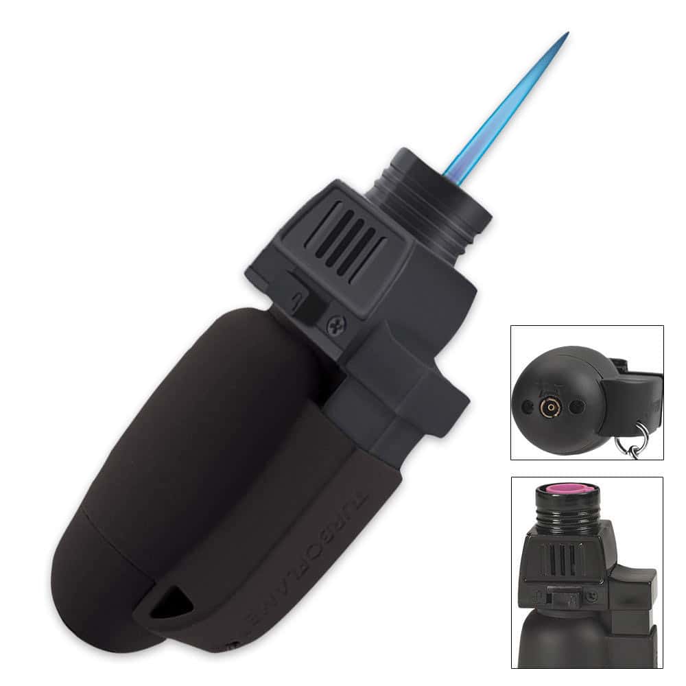 Turboflame Military Lighter Black Free Shipping!