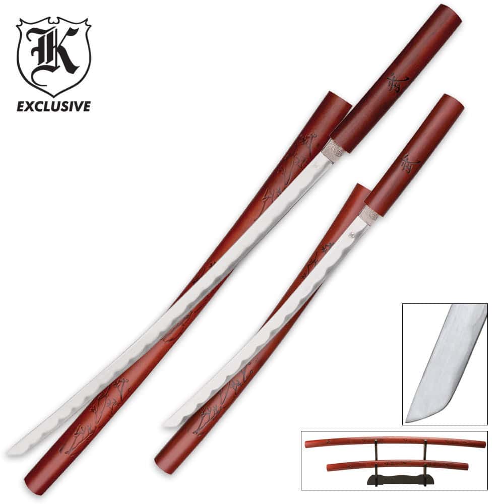 Tiger Stripe Nodachi Sword Set Free Shipping!