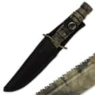 Timber Wolf Camo Jungle Survival Knife with Free Shipping!