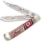 Kissing Crane 2016 Valentine Trapper Pocket Knife Free Shipping!