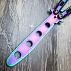 High Quality Practice Balisong Butterfly Rainbow Knife - BUDK.com