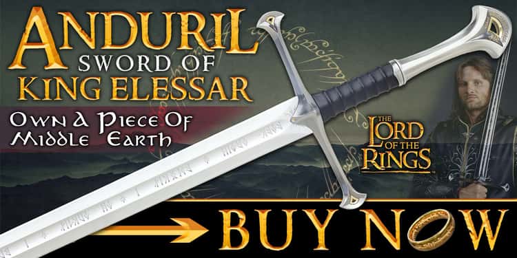 LORD OF THE RINGS LOTR ANDURIL SWORD OF KING ELESSAR