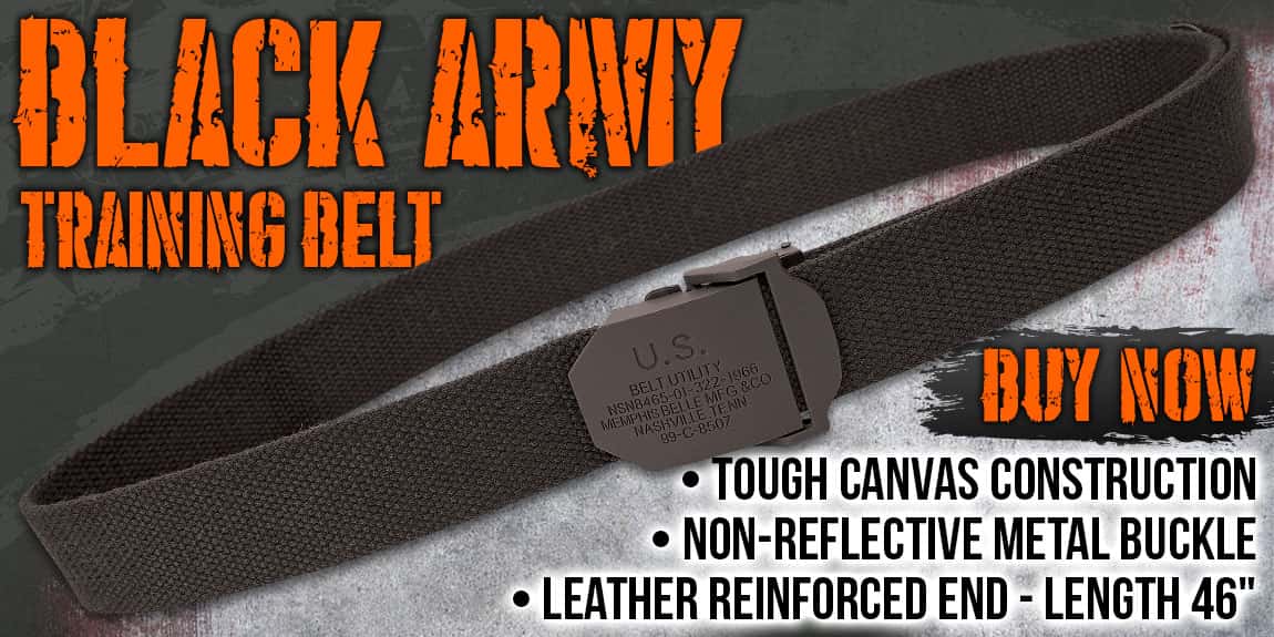Black Army Training Belt