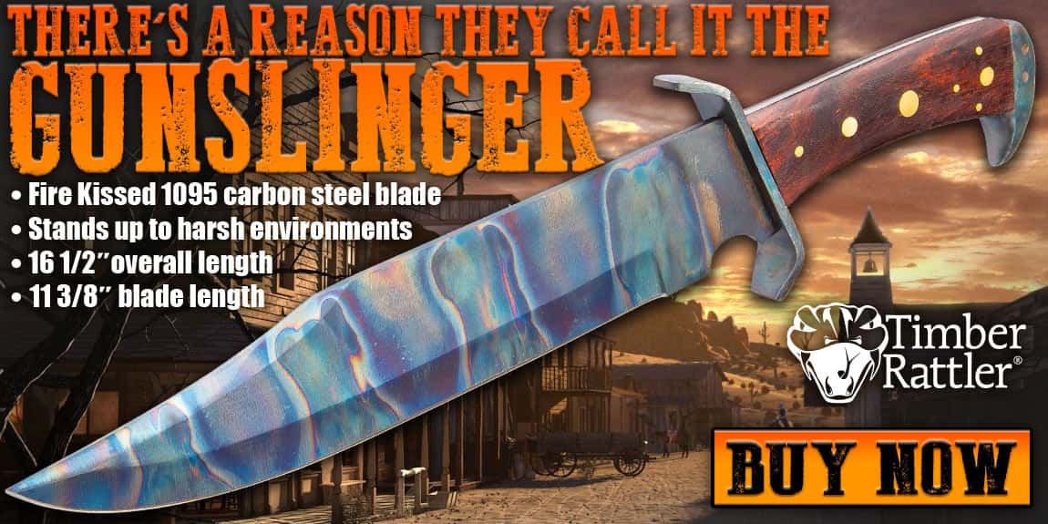 Timber Rattler Gunslinger Bowie Knife