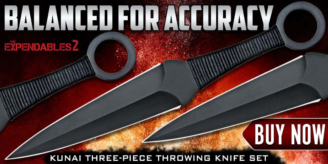 Expendables Kunai Three-Piece Throwing Knife Set