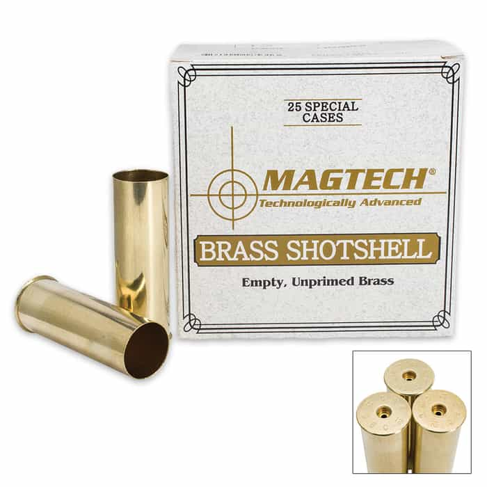 Magtech 12 Gauge Unprimed Brass Shotshell Hulls Free Shipping