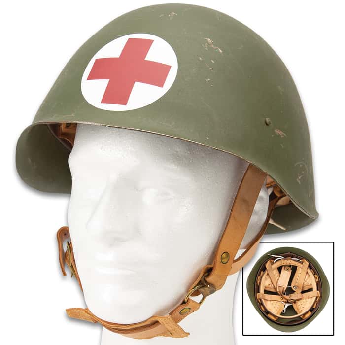 World War II Medic Helmet Reproduction, Steel