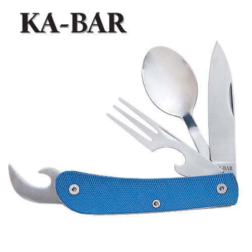 Kabar Stainless Steel Blue Hobo Knife Free Shipping!
