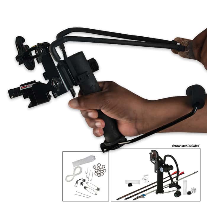 Ultimate Survival Archery Slingshot With Laser Sight Free Shipping!