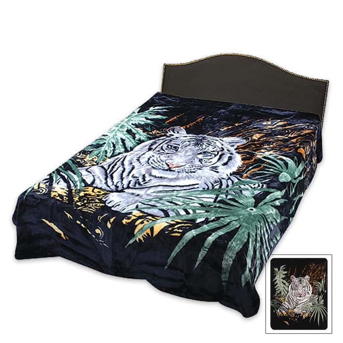 White Tiger Queen Size Blanket Free Shipping!