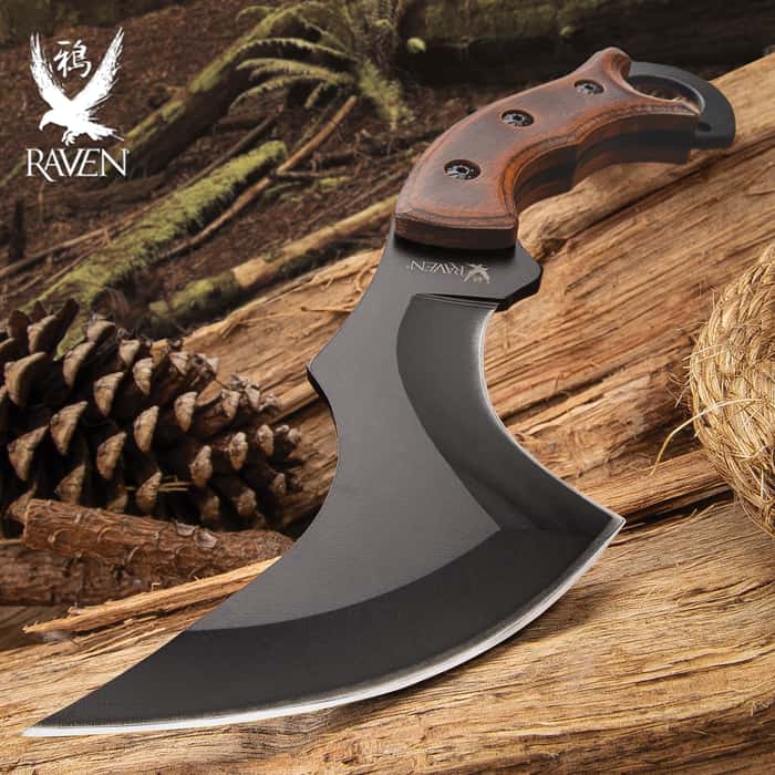 Raven Fury Knife With Sheath Stainless Steel