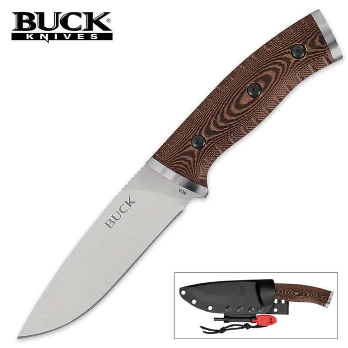 Buck Selkirk Fixed Blade Survival Knife With Free Shipping!