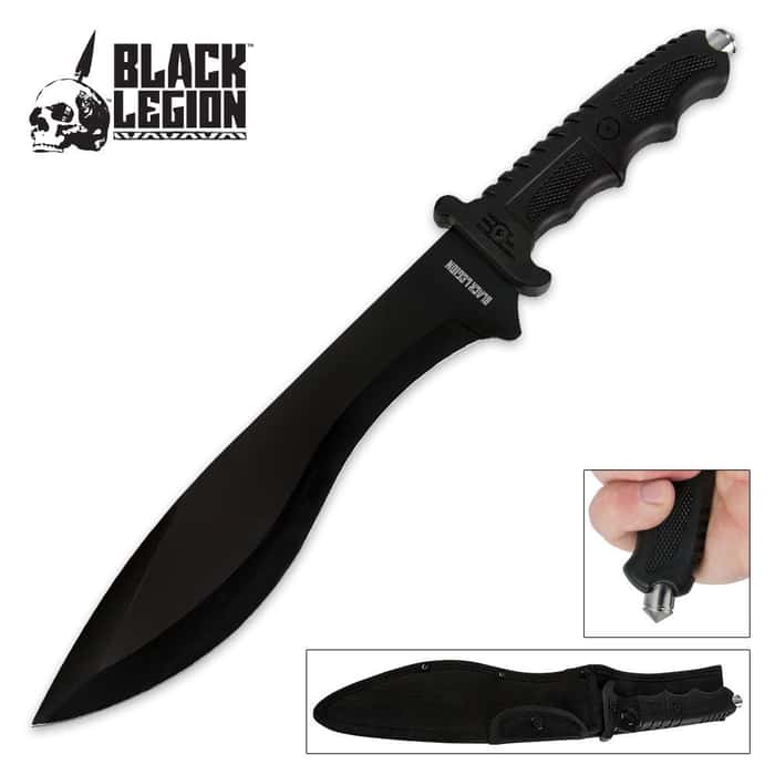 Black Legion Fixed Blade Combat Kukri Knife Free Shipping!