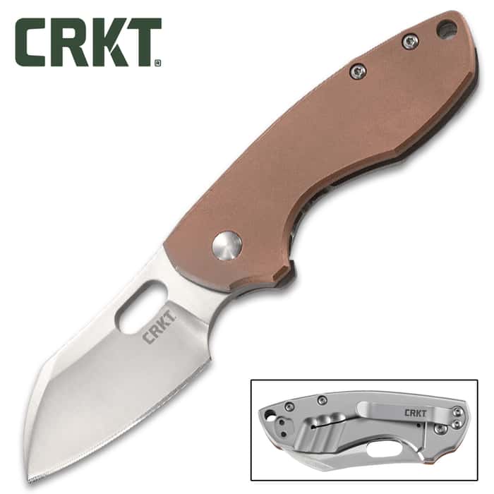 Crkt Pilar Copper Pocket Knife 8cr13mov Steel