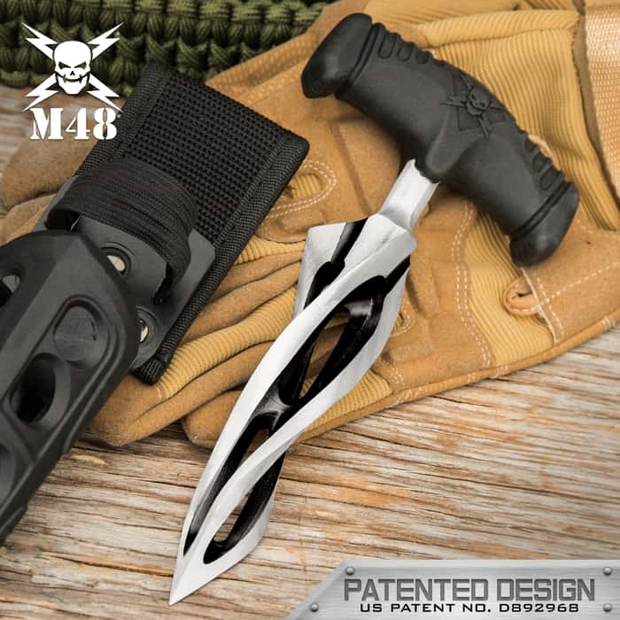 M48 Cyclone Push Dagger And Sheath 2Cr13
