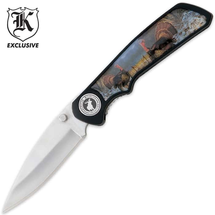 Wildlife Turkey Folding Knife Free Shipping!