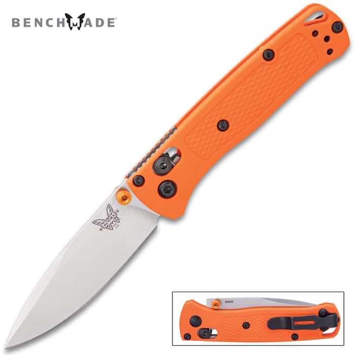 Benchmade Orange Mini Bugout Pocket Knife CPM