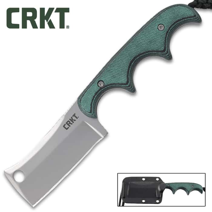 CRKT Minimalist Cleaver Knife With Sheath 5Cr15MoV