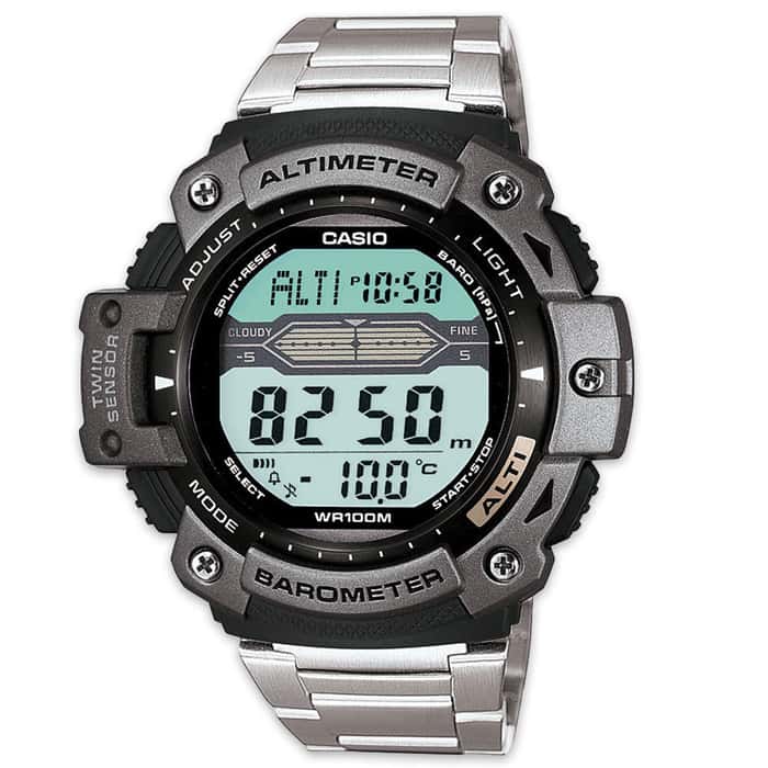 casio watch with compass and altimeter