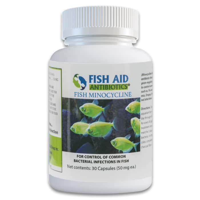 Fish Aid Antibiotics Minocycline 50 Mg 30