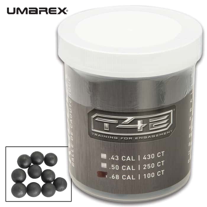 Umarex T4E .43 Caliber Black Rubber Ball