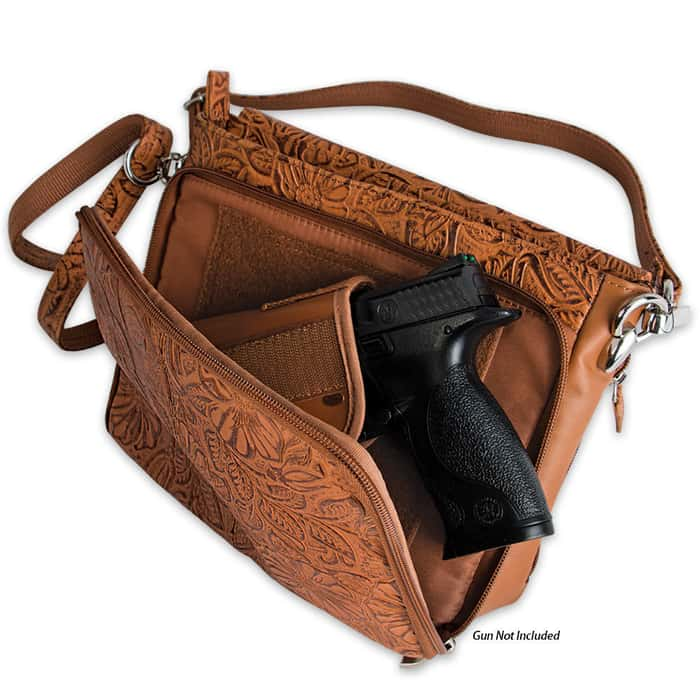 Gun ToteN Mamas Concealed Carry Tooled Cowhide - Free Shipping!