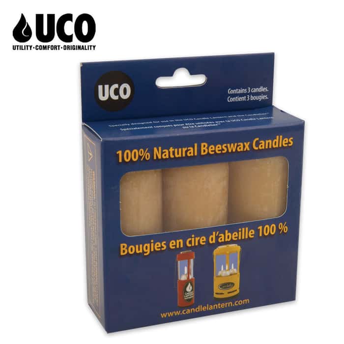 UCO 12 hour Beeswax Candles 3 Pack Free Shipping!